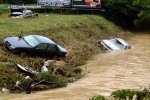 Cars in creek