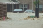 Flooded cars and apartments