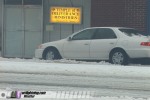 Car stuck in snow