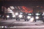 Backed-up traffic due to ice-caused accidents