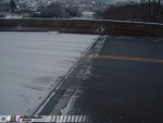 Icy bridge close-up