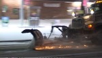 Snowplow sparks