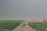 Blowing dust near Sublette, KS on May 23
