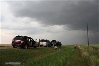 Chase caravan near Dighton, Kansas on May 23