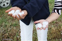 Hail near Dighton, Kansas on May 23