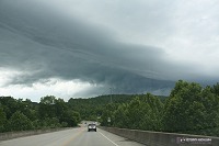 Shelf cloud over Big Chimney, WV