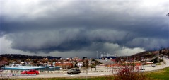 Storms approach downtown Charleston, WV