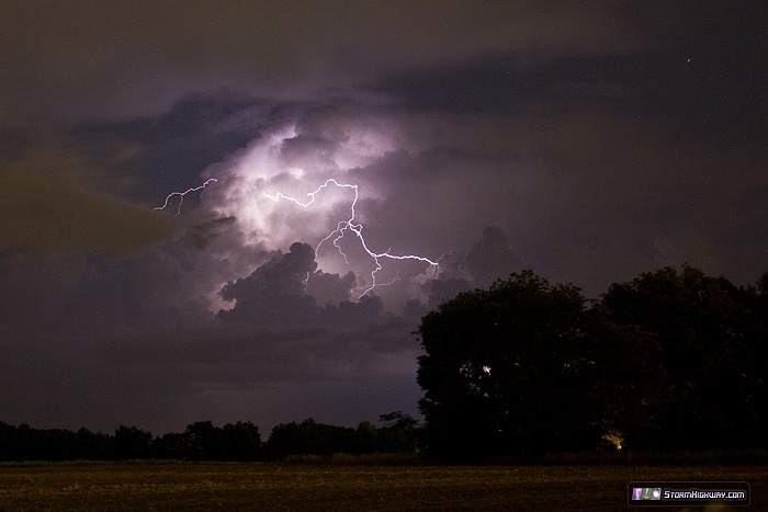 Lightning near Wentzville, Missouri, July 10, 2013