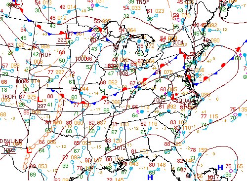 Stationary front across the Midwest
