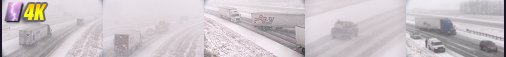 Interstate pileup caught on camera in snow in Illinois