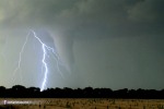 Tornado and lightning at Mulvane, Kansas