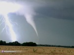 Tornado and lightning at Mulvane, Kansas