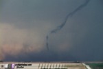 Tornado rope-out near Zurich, Kansas
