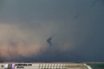 Tornado rope-out near Zurich, Kansas