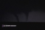Double tornadoes near Greensburg, Kansas