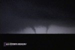 Double tornadoes near Greensburg, Kansas