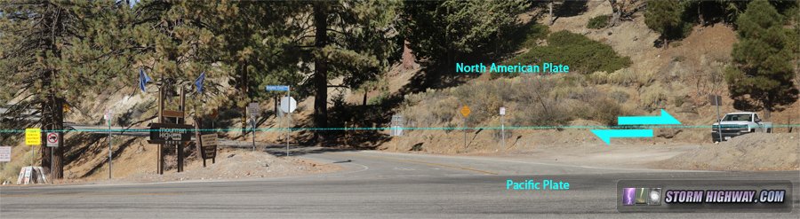 San Andreas Fault zone at Big Pines, CA