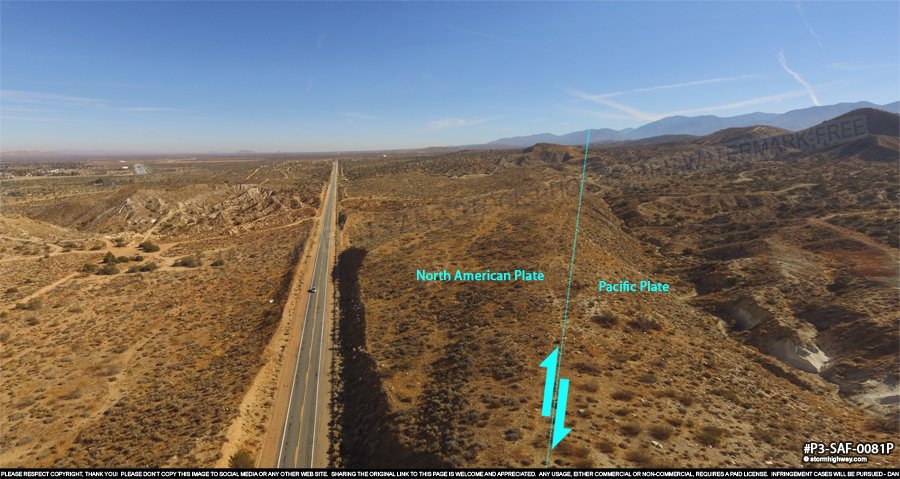San Andreas Fault zone at Littlerock, CA