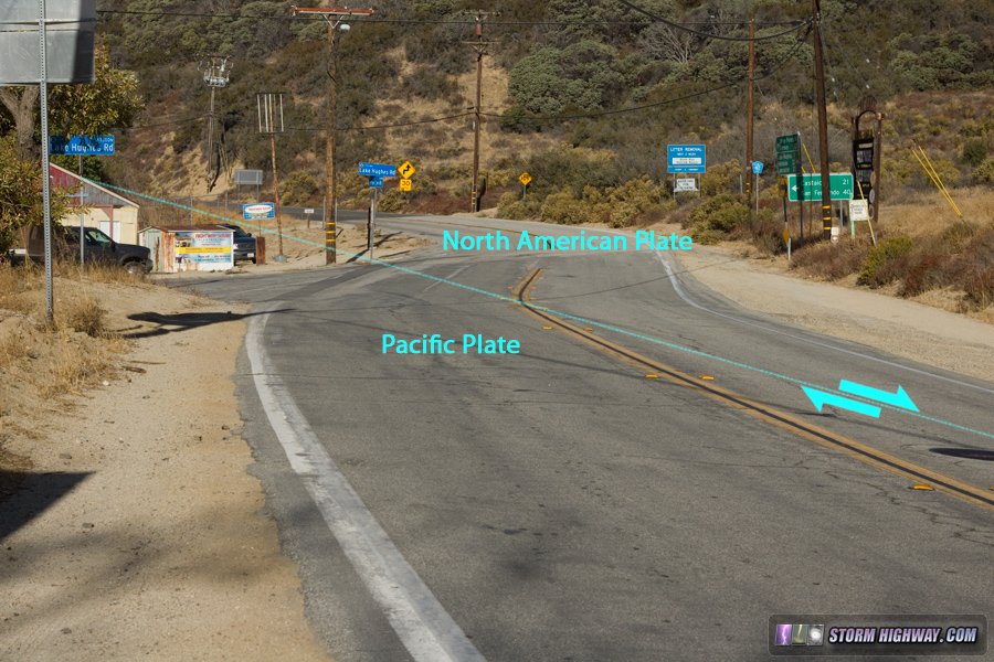 San Andreas Fault zone at Lake Hughes, CA