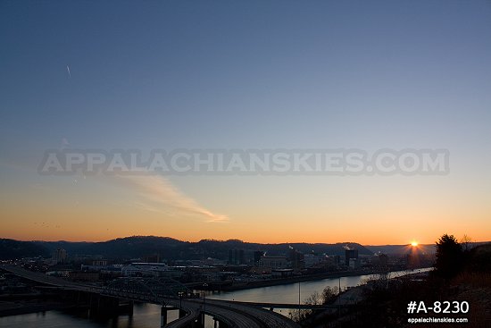New Year's sunrise over downtown Charleston
