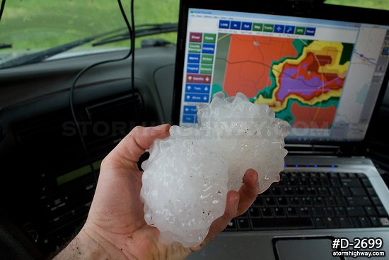 Softball-sized hail in Missouri