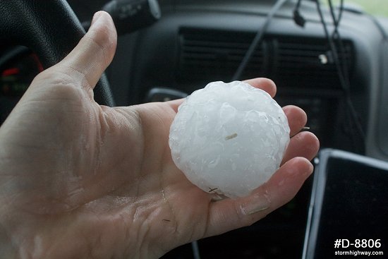 Tennis ball sized hail stone in the St. Louis metro area