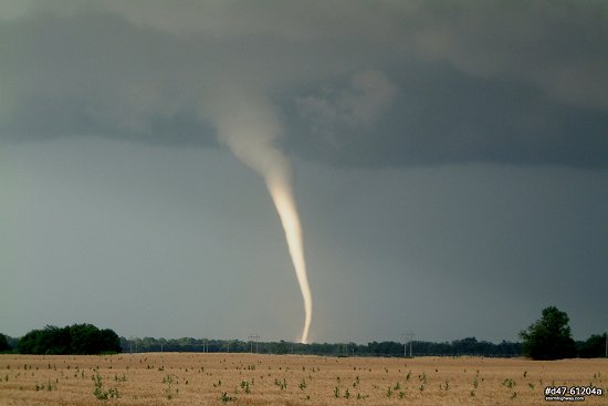 Mulvane, Kansas white rope tornado