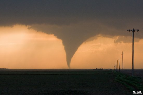 Rozel, KS tornado at sunset