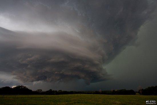 Supercell structure at Tatums, Oklahoma