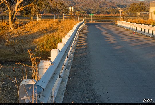 Bridge at Parkfield, California bent by the San Andreas Fault