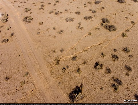 Aerial of Surface rupture scarp from magnitude 7.1 earthquake near Ridgecrest, CA