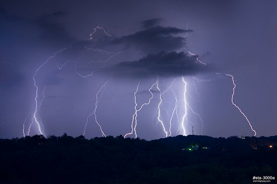 Lightning over WV country