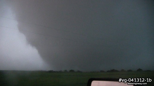 Cooperton, Oklahoma tornado close up