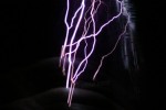 Close-up of mini-lightning bolts