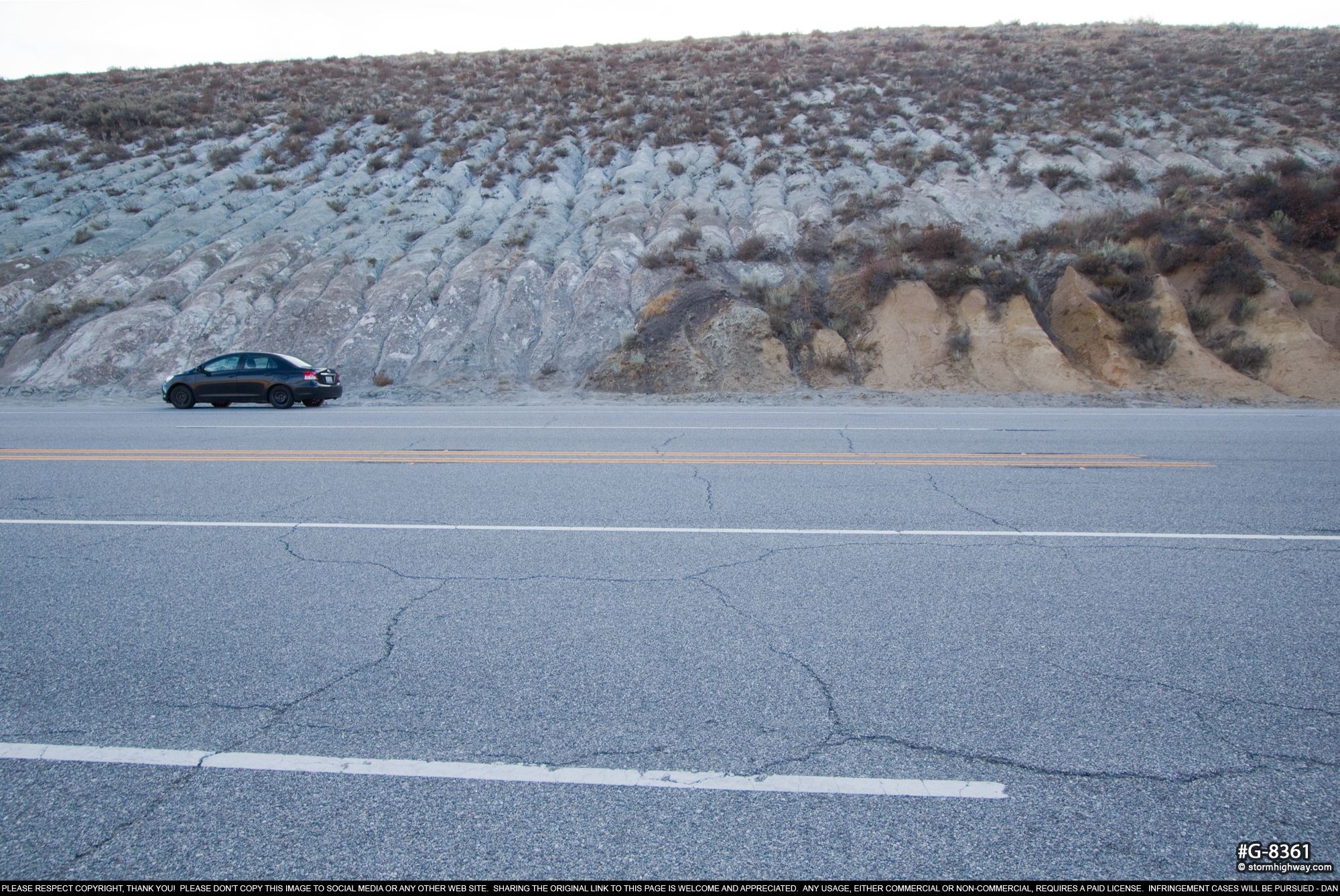 San Andreas Fault visible in road cut at Gorman, CA Earth Science